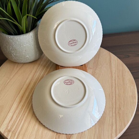 Copeland Spodes Tower Pink Tea Coffee Saucers Lot Of 2 England Floral & Scenic - Picture 4 of 9